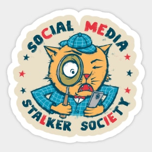 Social Media Stalker Society Sticker